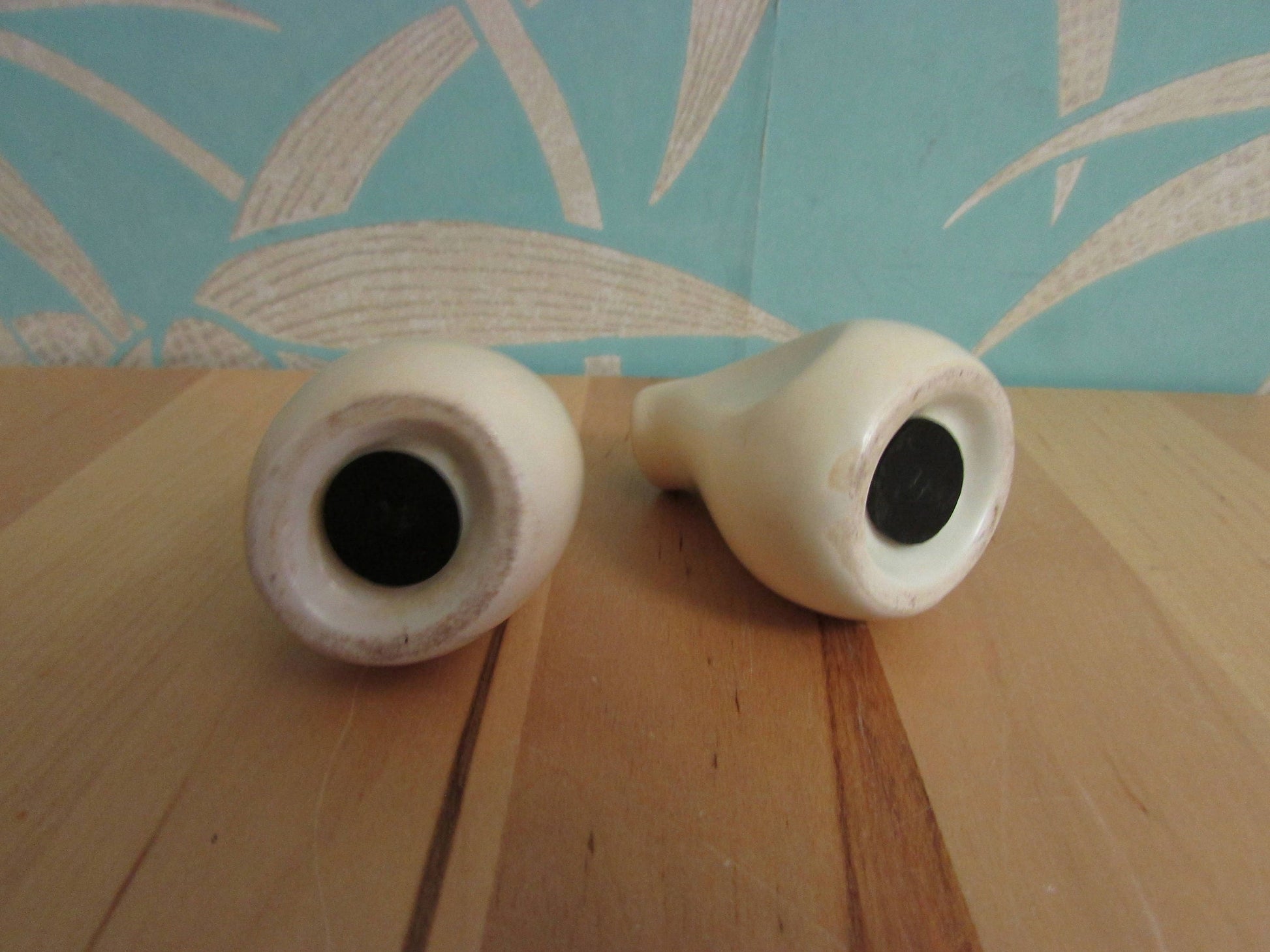 1950s Carlton Ware brown & cream "Windswept" cruet set