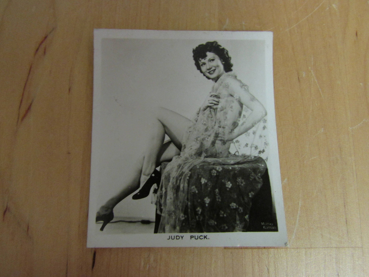 Two collectable Black Cat cigarette cards from Film & Stage Beauties series - Judy Puck, and Connie Constant