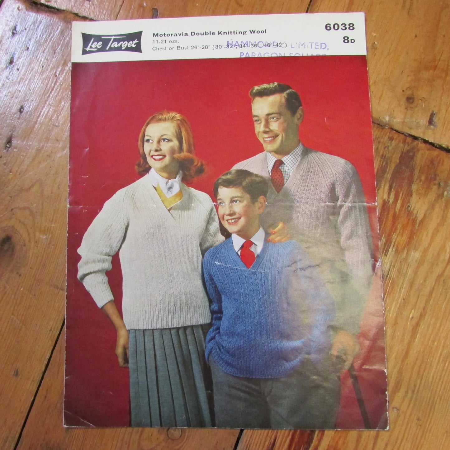 1960 Lee Target 6038 double knitting pattern for set of family sweaters