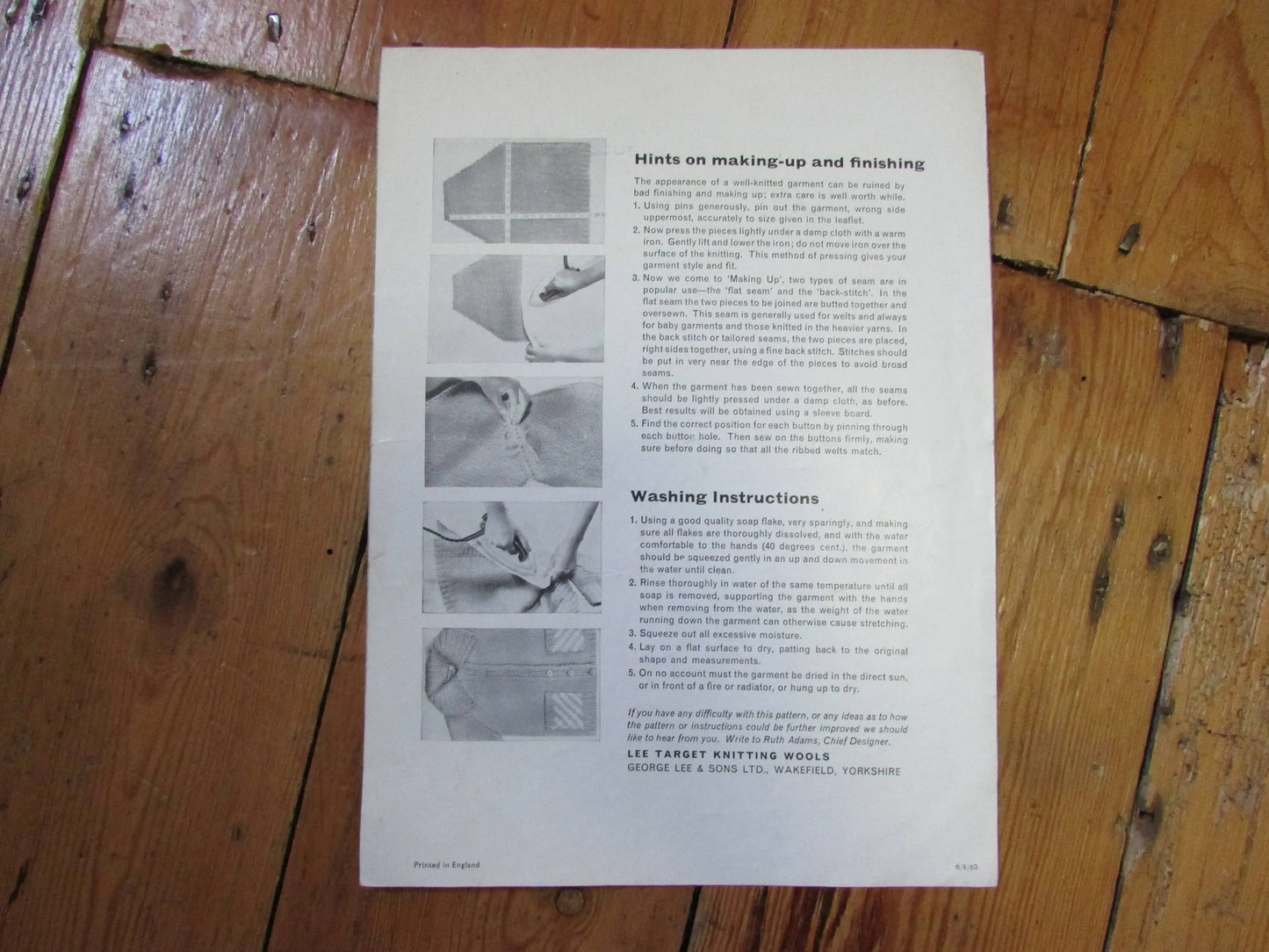 1960 Lee Target 6038 double knitting pattern for set of family sweaters