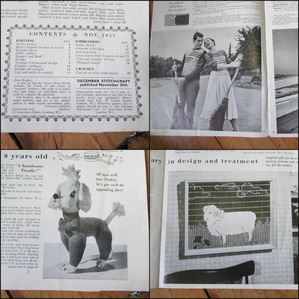 Two 1950s Stitchcraft pattern booklets, November 1955, & 1957