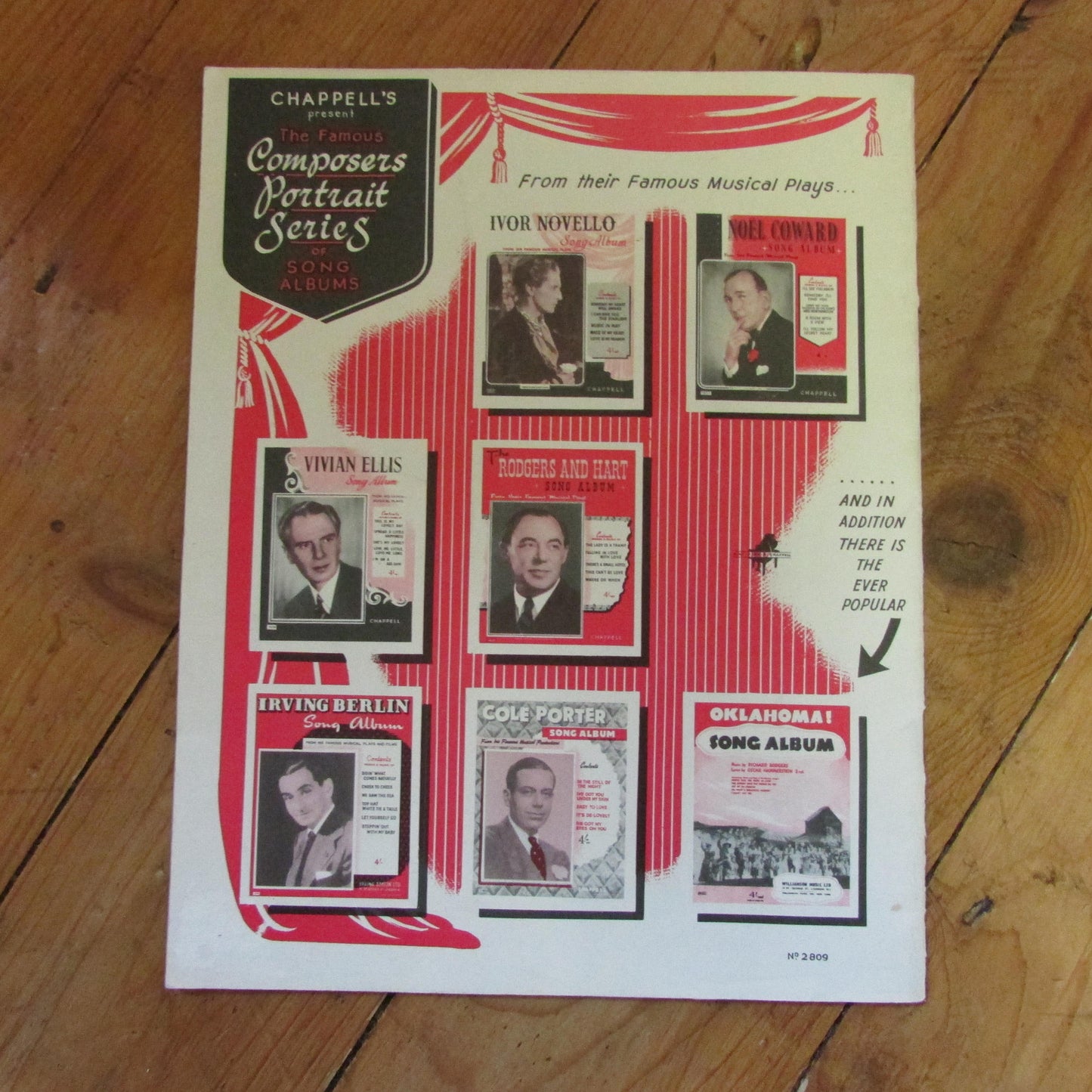 Vintage Cole Porter song album from his famous musical productions (Softback)