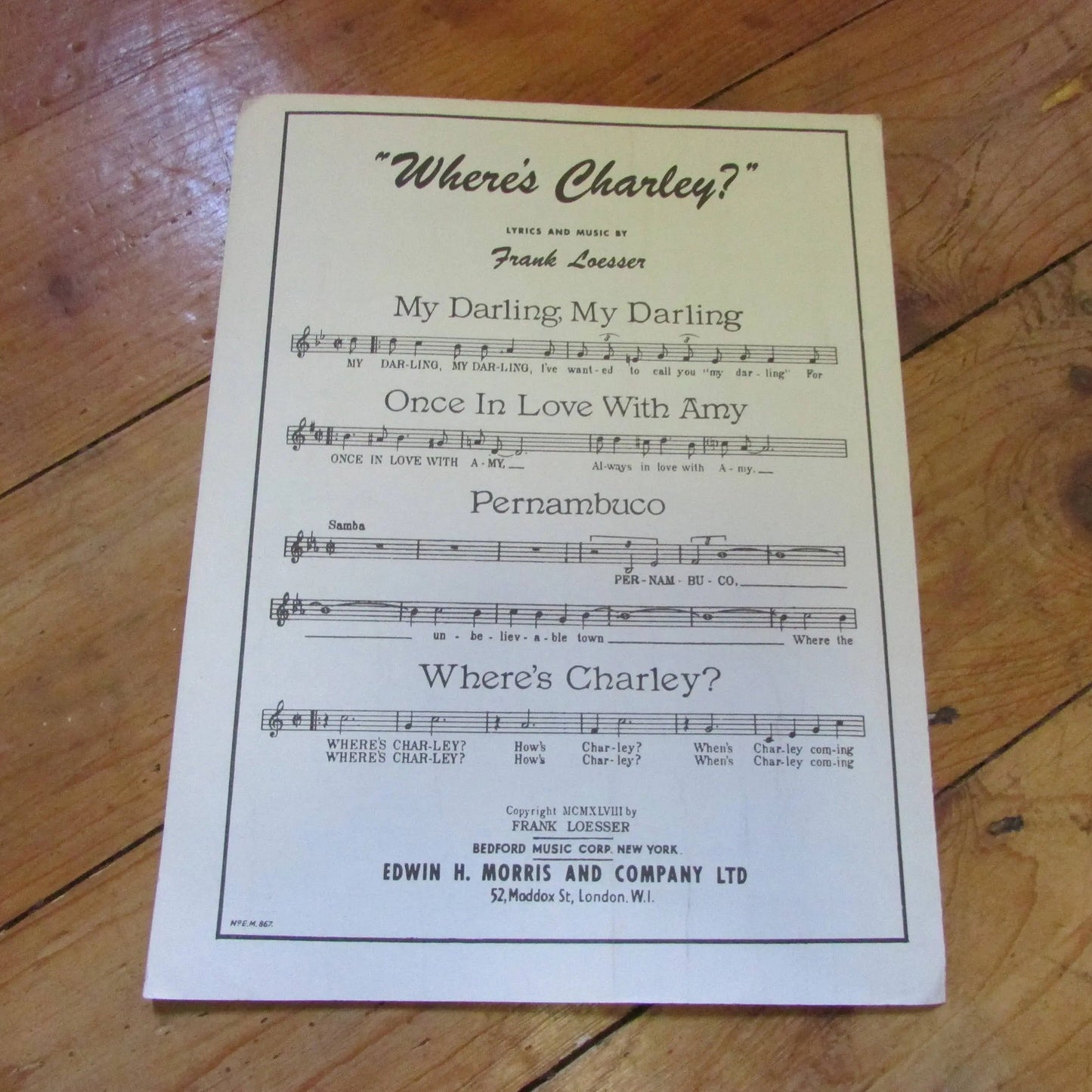 Sheet music for "It's Too Soon to Know", as recorded by Pat Boone (Softback, 1950s)