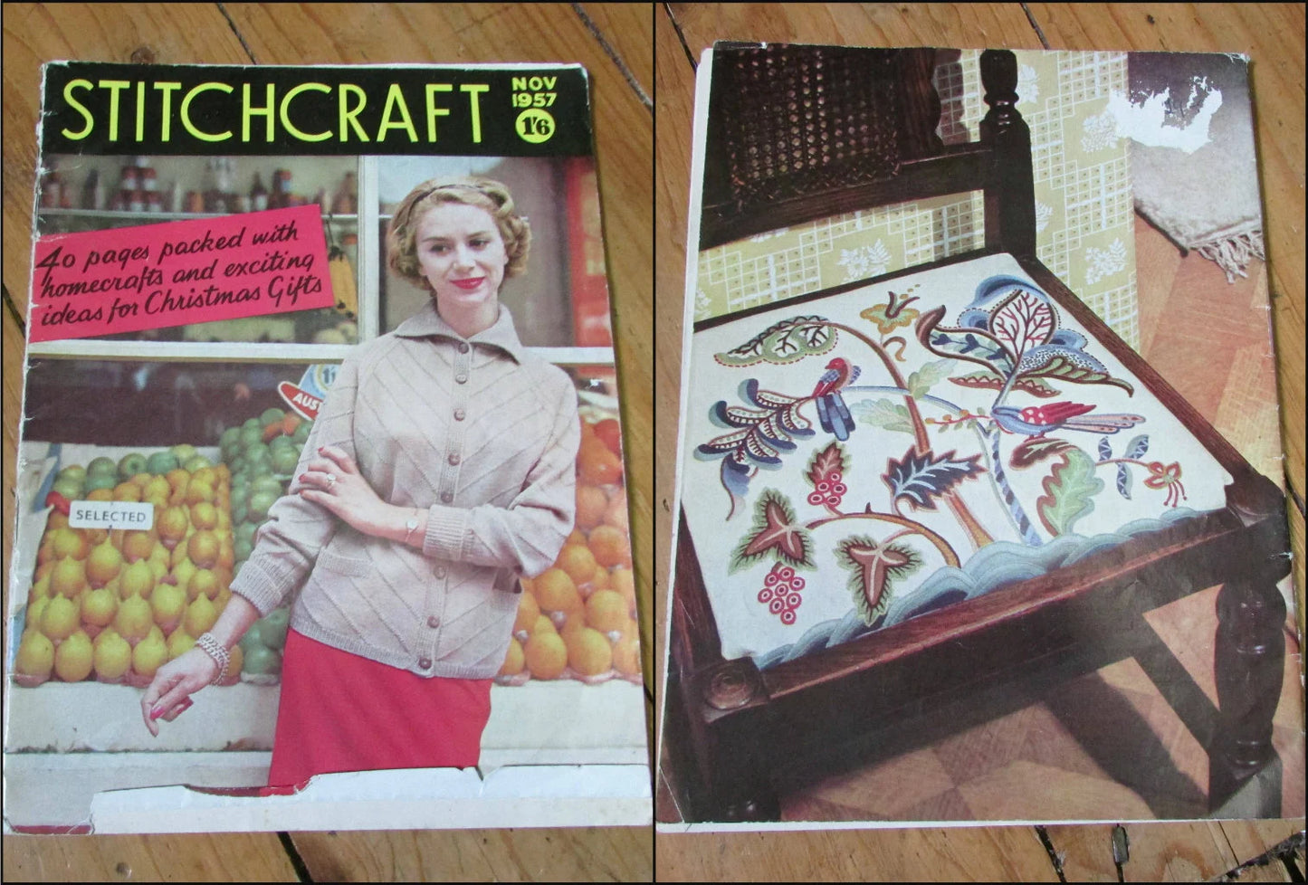 Two 1950s Stitchcraft pattern booklets, November 1955, & 1957