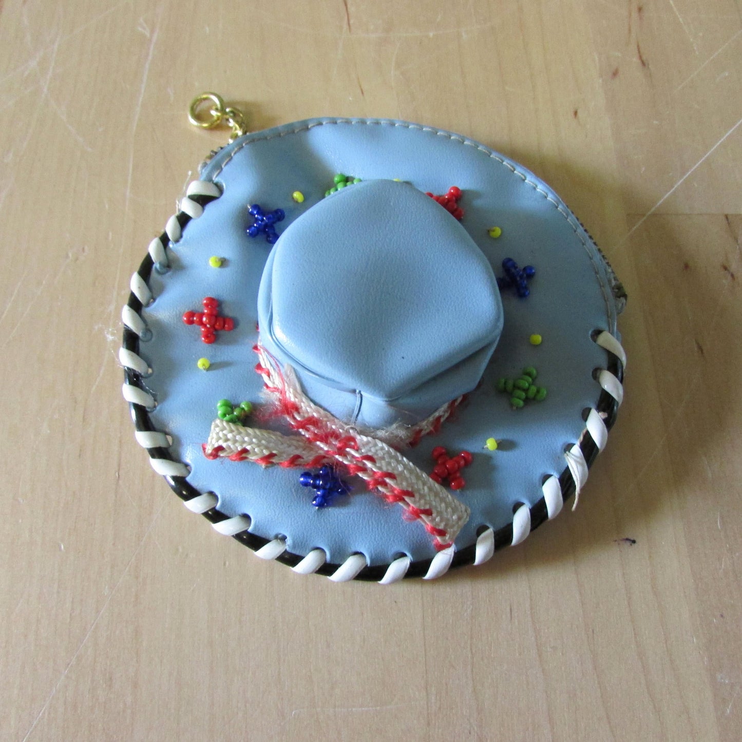 Vintage Empire Made miniature hat-shaped travel sewing kit