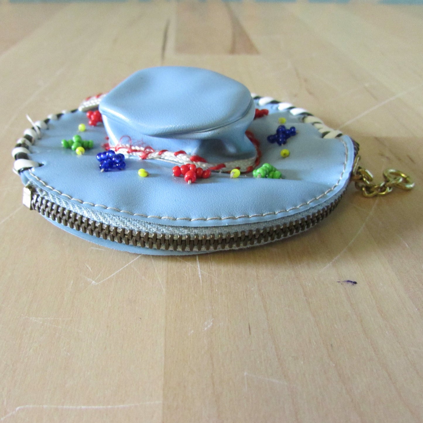 Vintage Empire Made miniature hat-shaped travel sewing kit