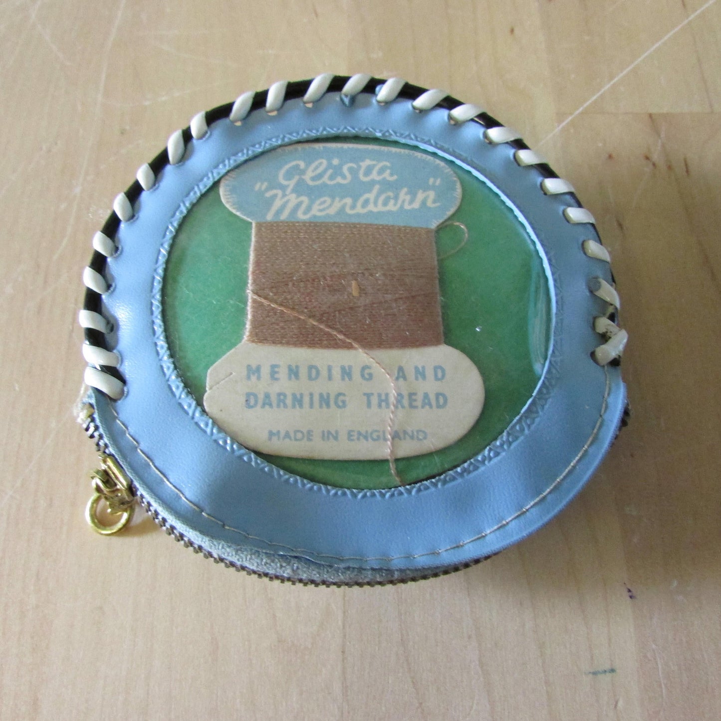 Vintage Empire Made miniature hat-shaped travel sewing kit