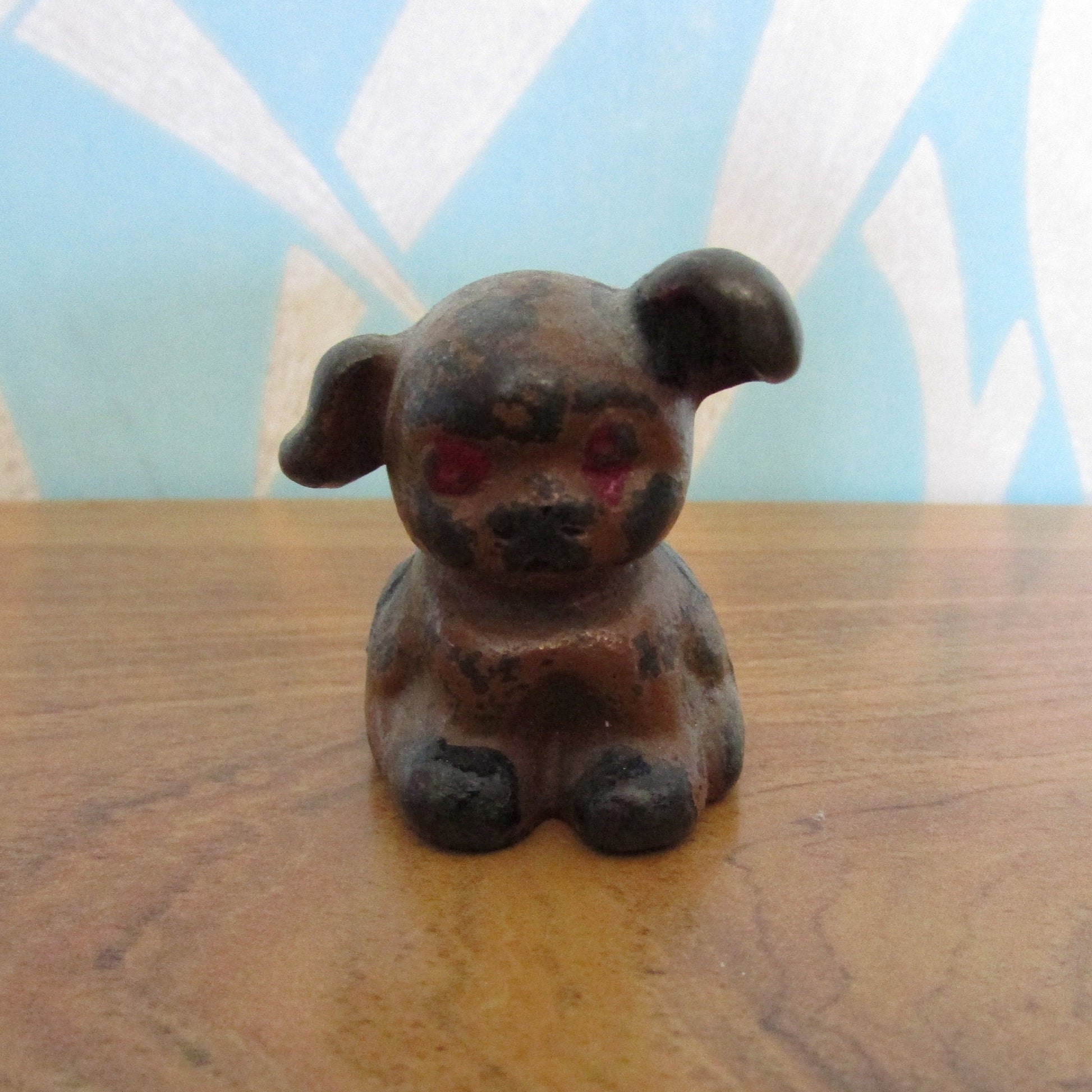 Vintage miniature cast iron Hubley Fido puppy figurine