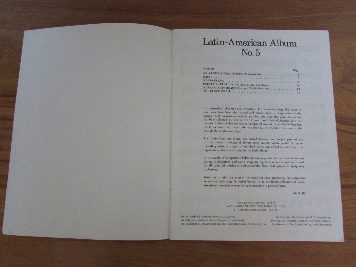 Latin American Album sheet music, songbook (Softback, 1960/70s)