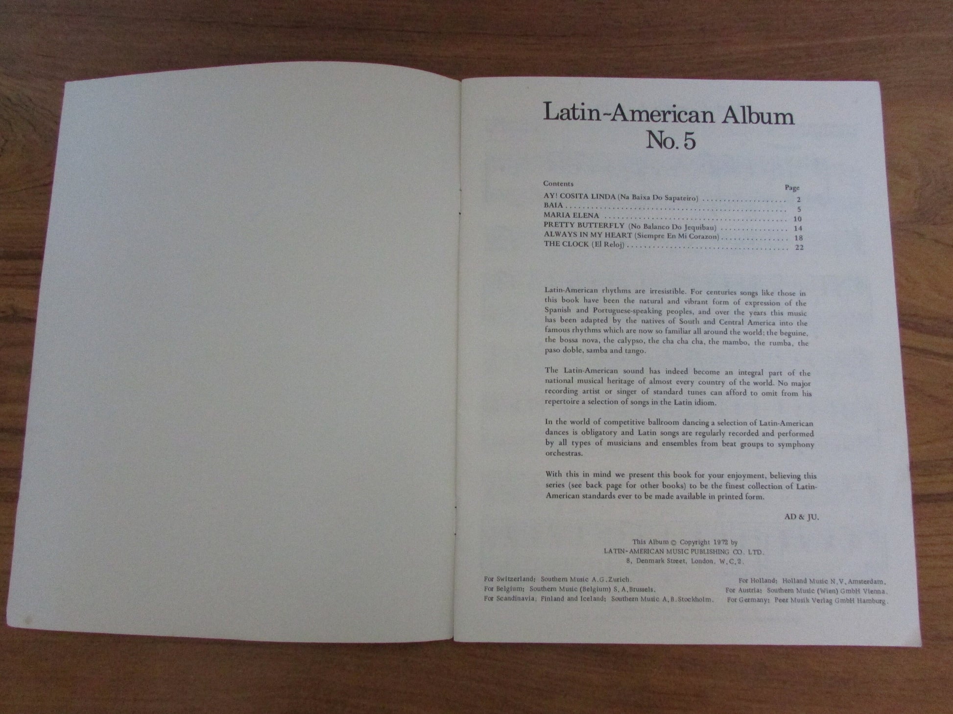 Latin American Album sheet music, songbook (Softback, 1960/70s)