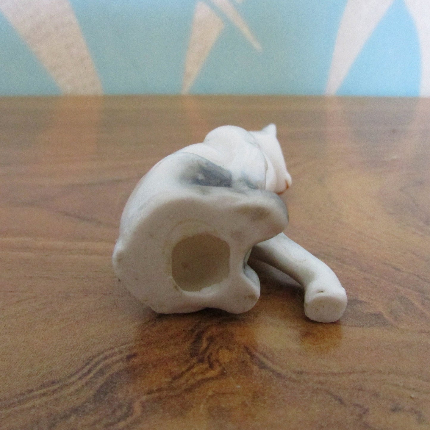 Vintage miniature ceramic Siamese kitten figurine