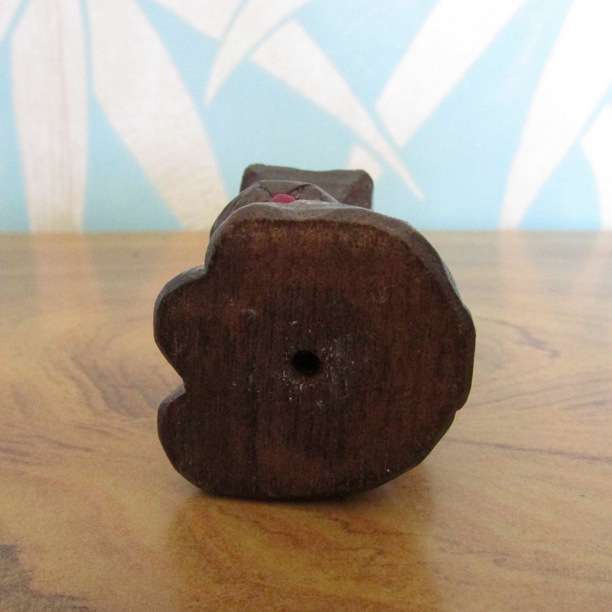 circa. 1930s carved wooden googly eye scotty dog figurine