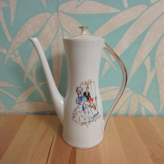 1950s Edelstein Bavaria "Café" porcelain coffee pot