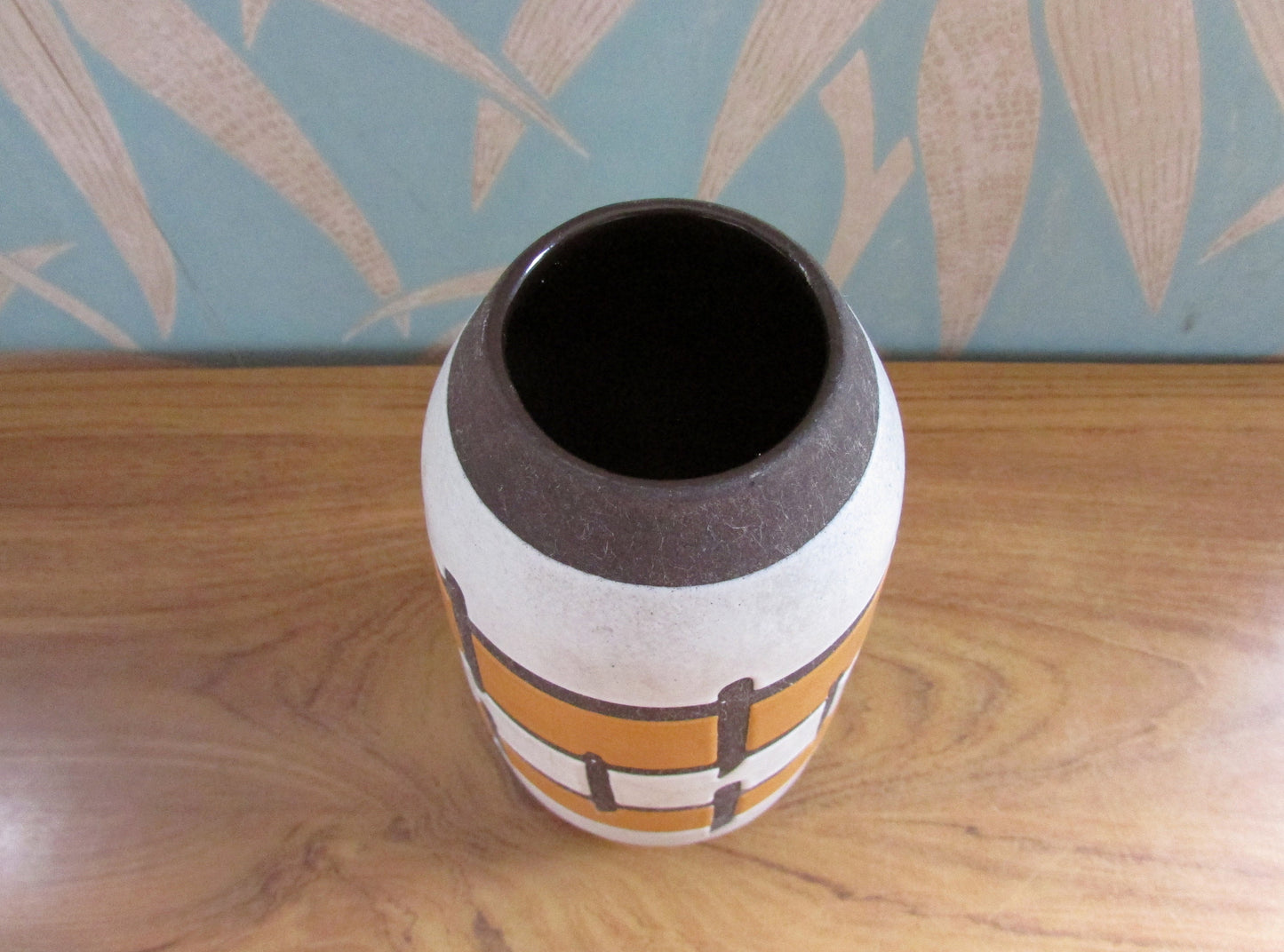 1960s/70s Strehla Keramik abstract pottery vase