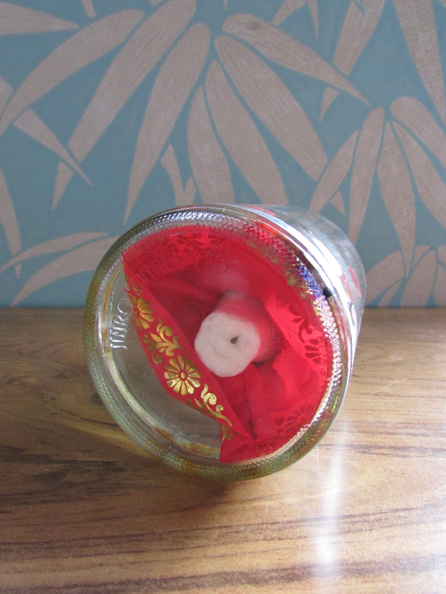 Quirky 'bottled' vintage Korean souvenir doll in traditional bridal dress