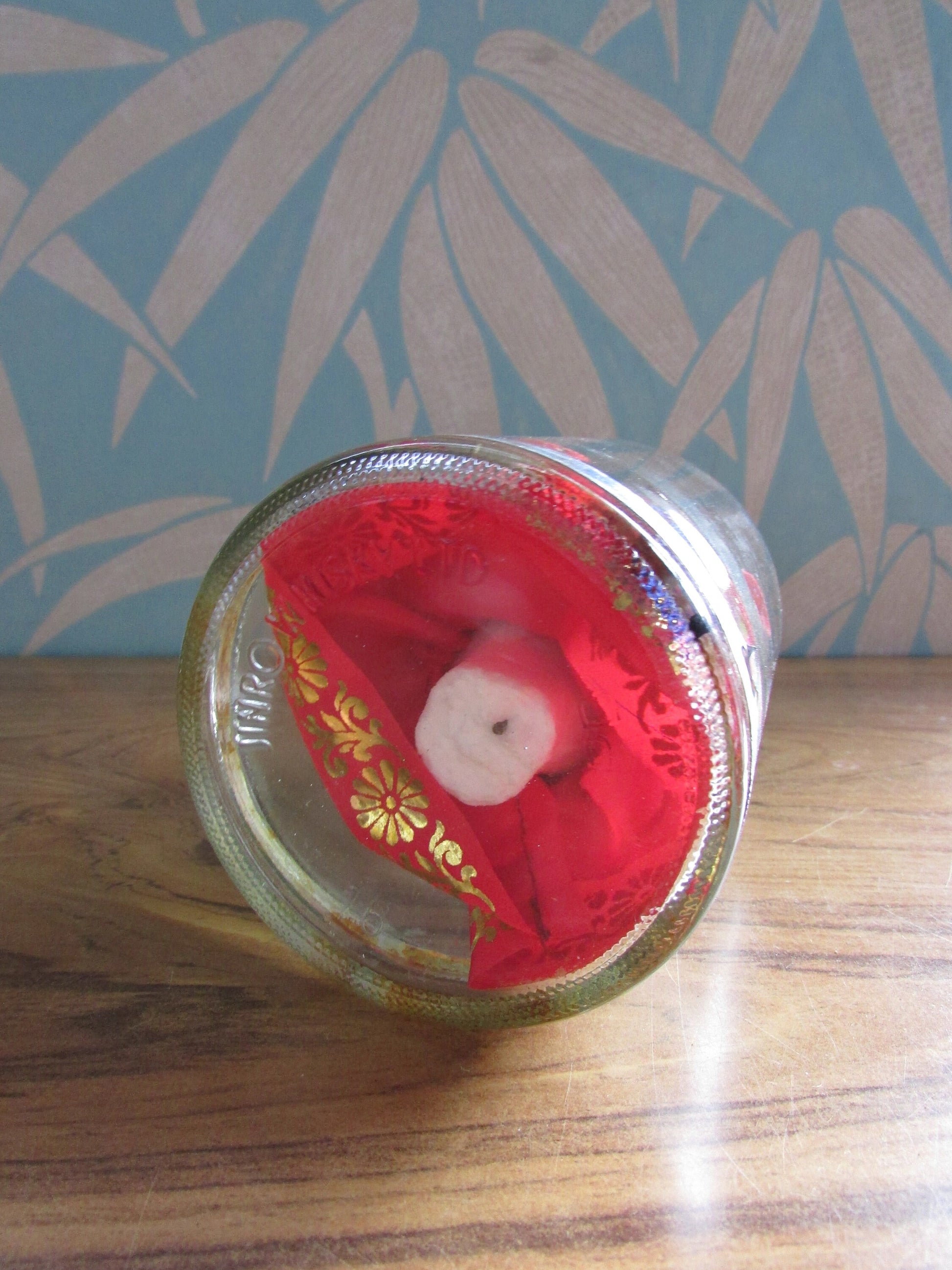 Quirky 'bottled' vintage Korean souvenir doll in traditional bridal dress