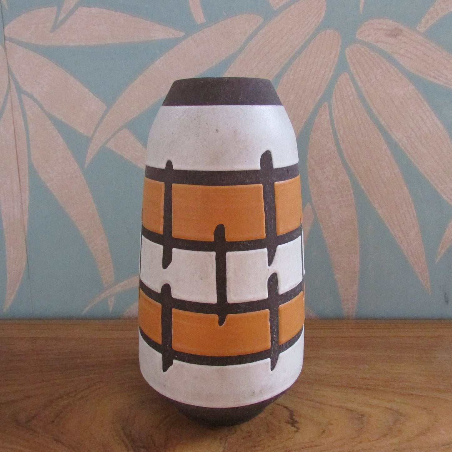 1960s/70s Strehla Keramik abstract pottery vase