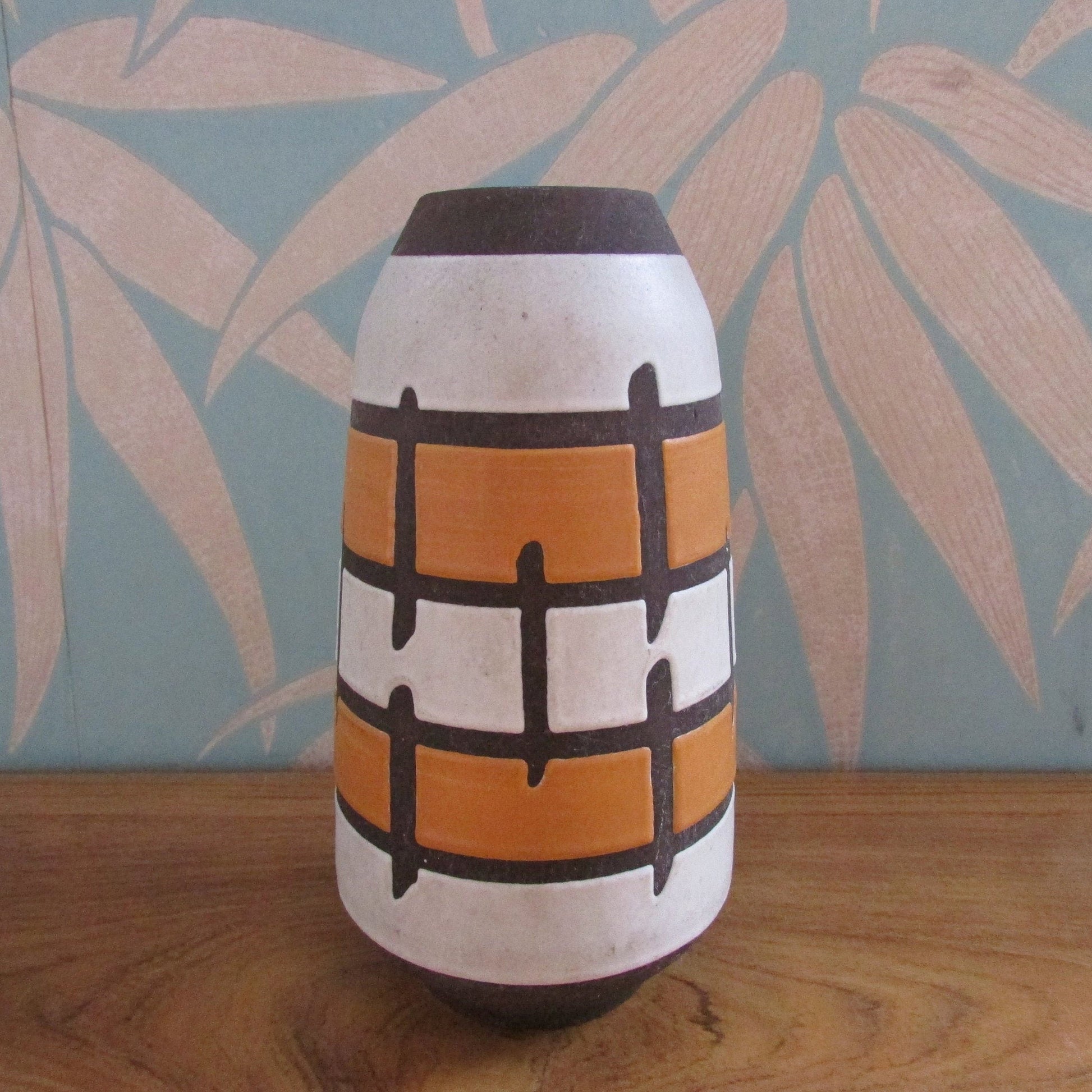 1960s/70s Strehla Keramik abstract pottery vase