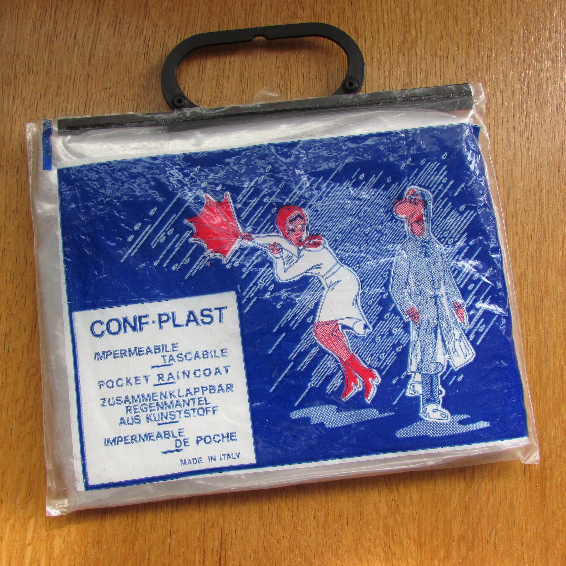 1960s Conf-Plast plastic pocket raincoat