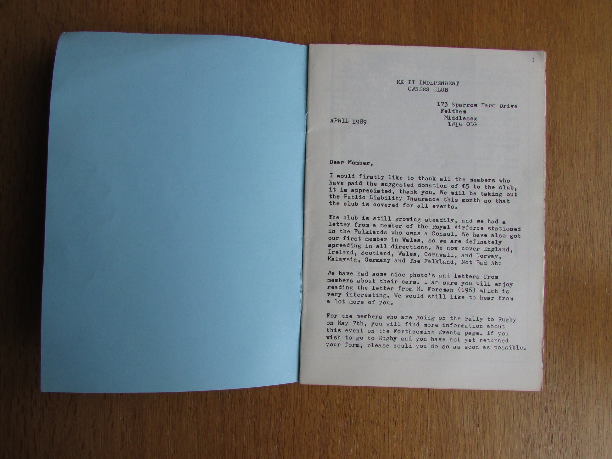 1989 MKII Independent Owners Club fanzine