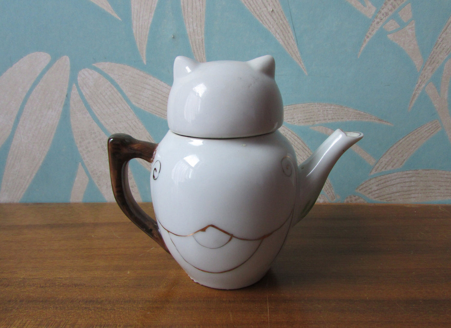 1960s ceramic owl teapot