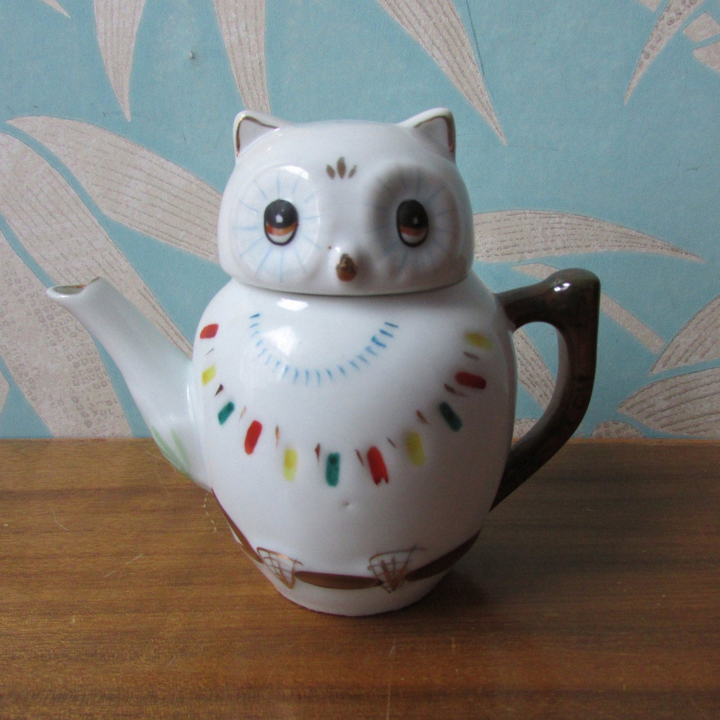1960s ceramic owl teapot