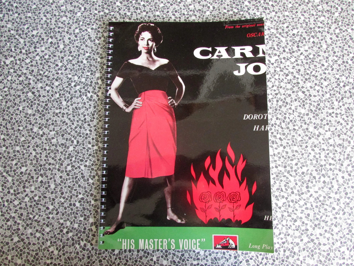 Home-made A4 wire bound sketchbook using 170gsm Acid Free Cartridge Paper, Carmen Jones