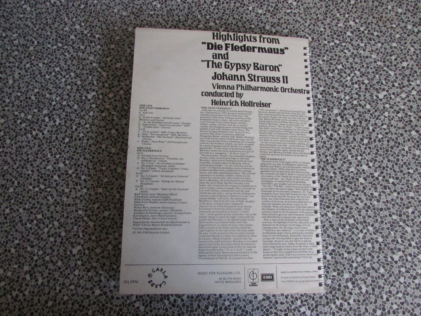 Home-made A4 wire bound sketchbook using 130gsm Cartridge Paper, Die Fledermaus/The Gypsy Baron