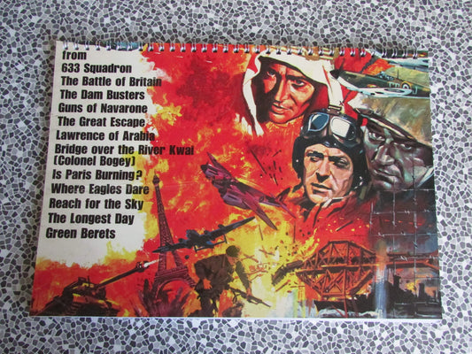 Home-made A4 wire bound sketchbook using 170gsm Acid Free Cartridge Paper, War Movie Themes