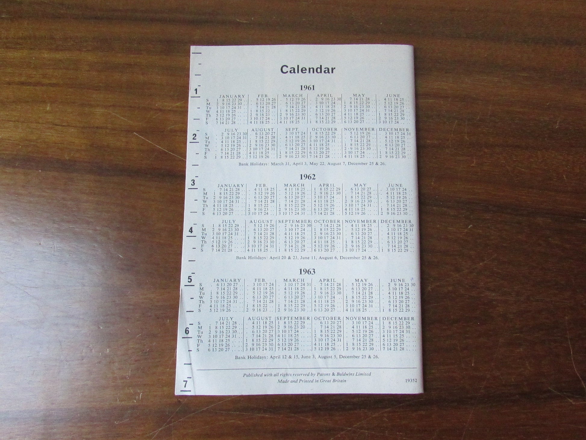 1962 Patons & Baldwins Knitter's Circle Yearbook knitting catalogue