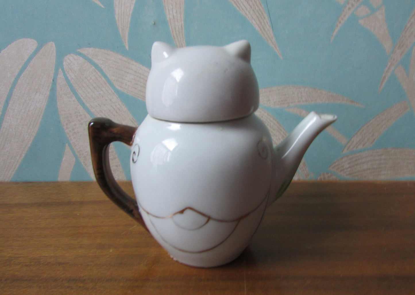 1960s ceramic owl teapot