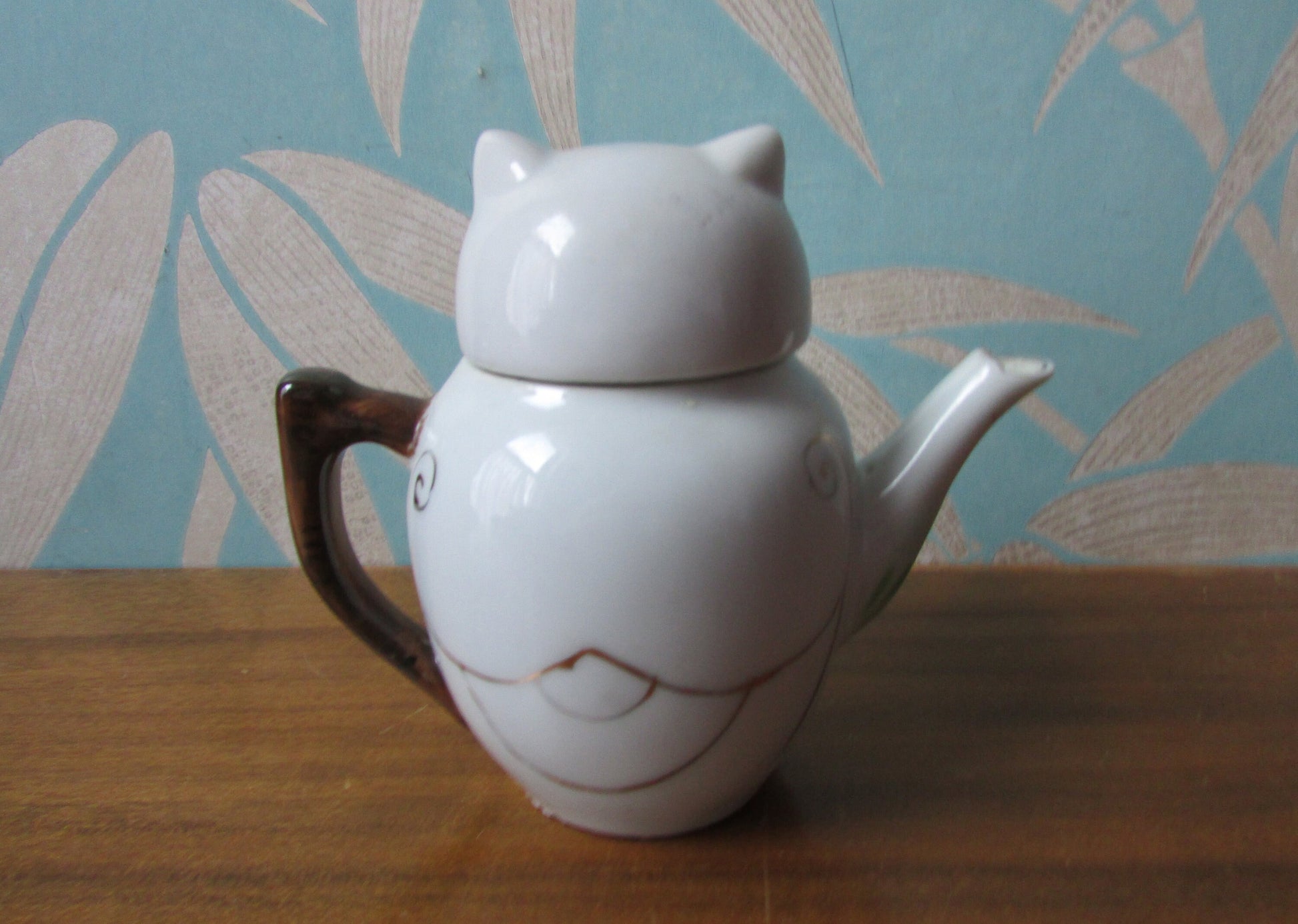1960s ceramic owl teapot