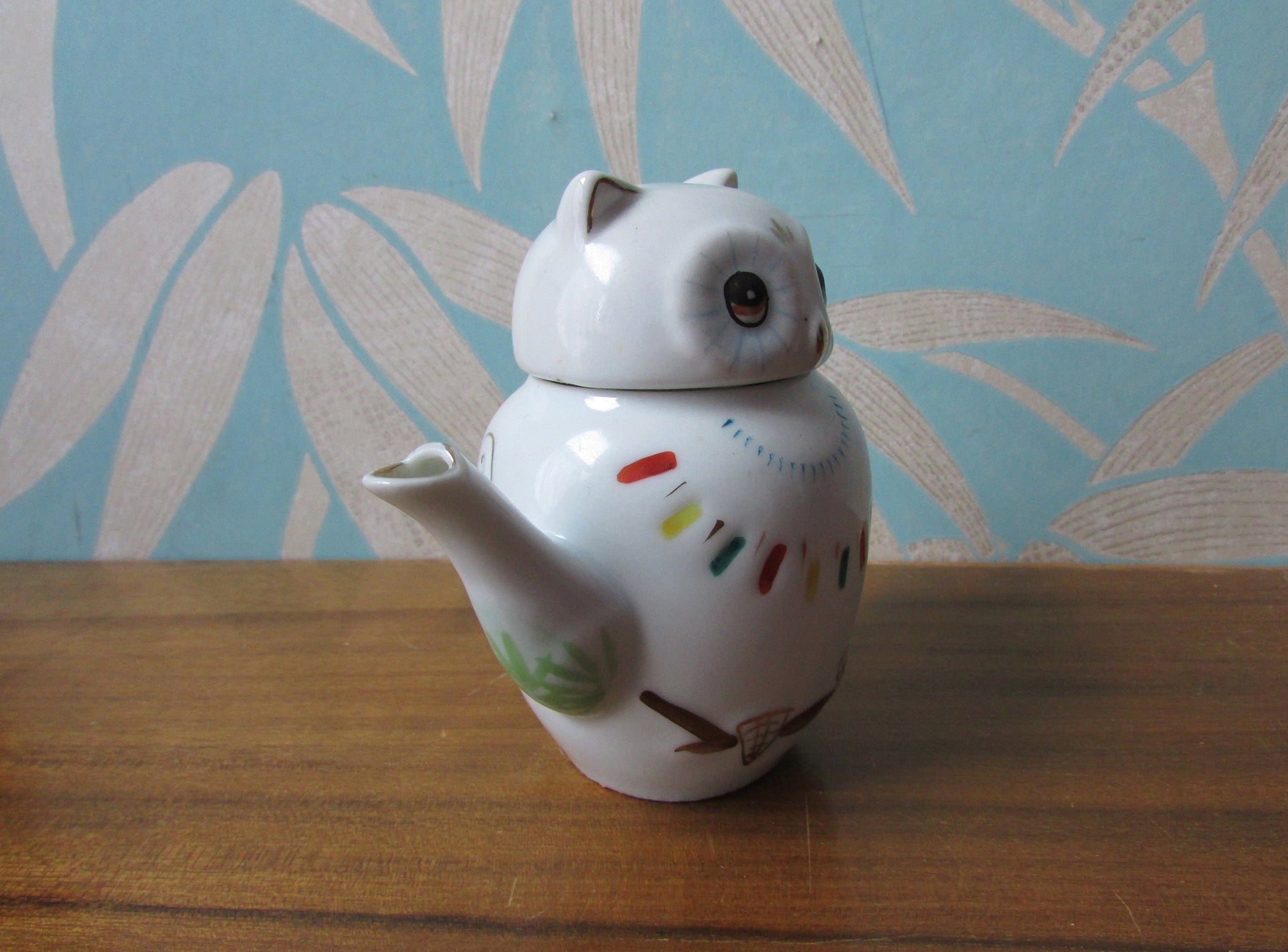 1960s ceramic owl teapot