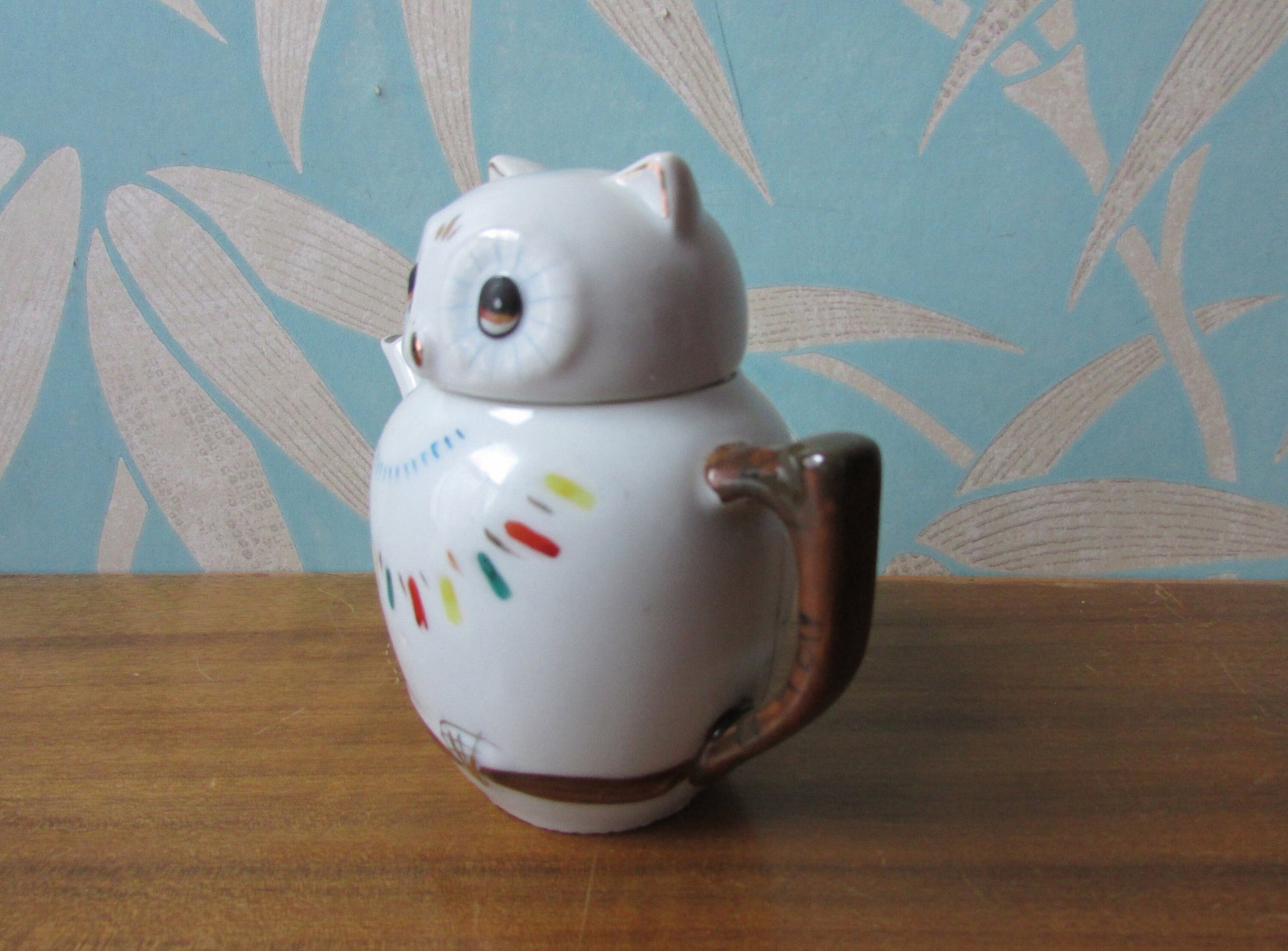1960s ceramic owl teapot
