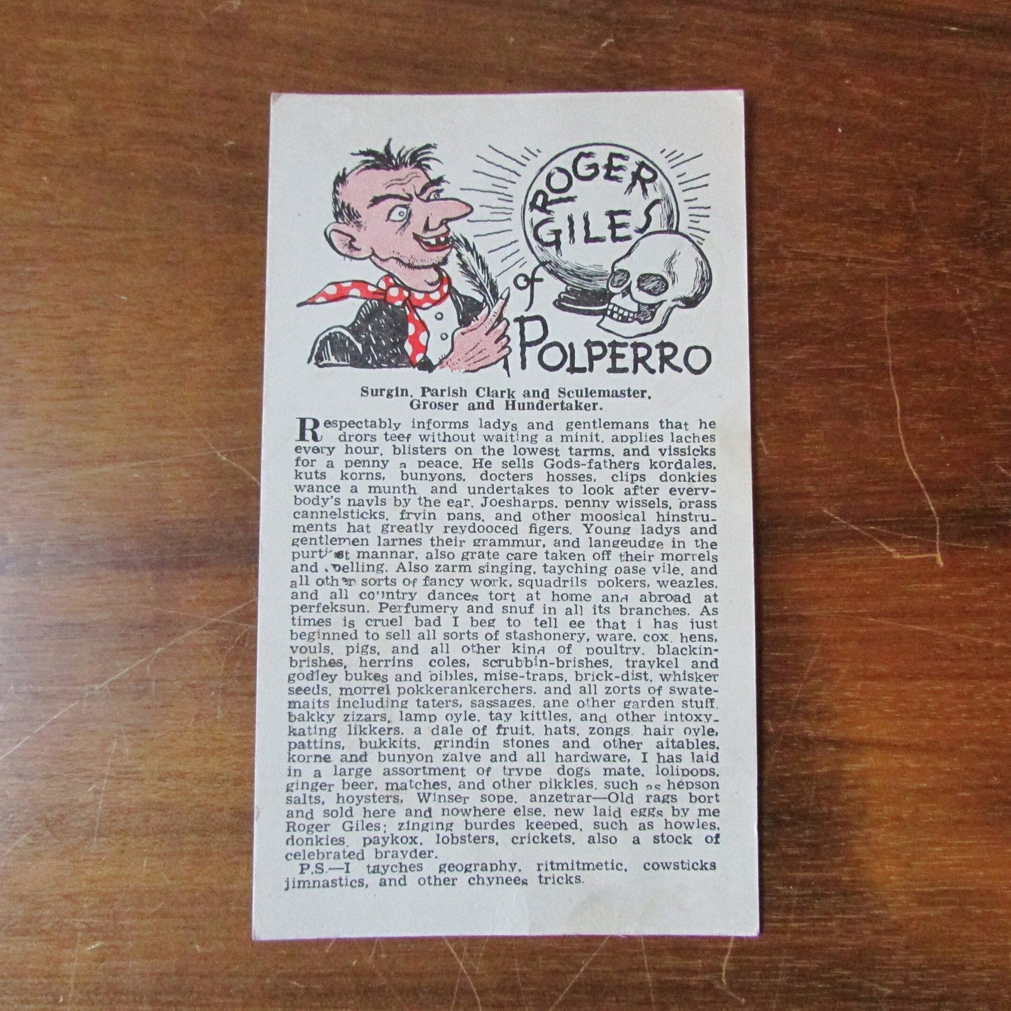 Comical vintage Roger Giles of Polperro postcard