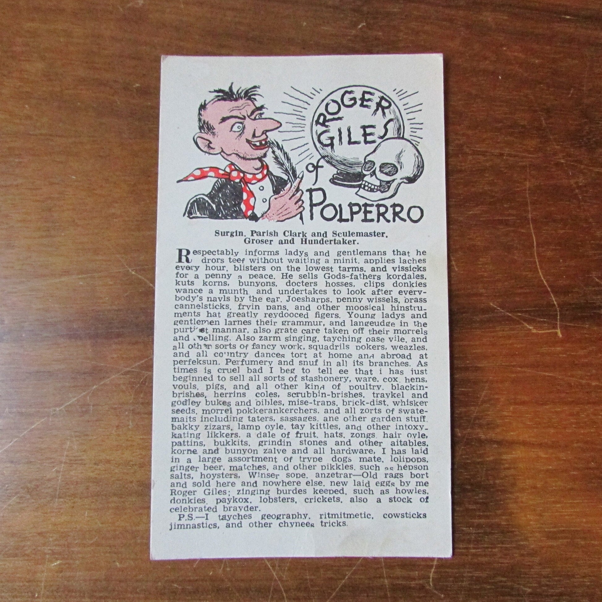 Comical vintage Roger Giles of Polperro postcard