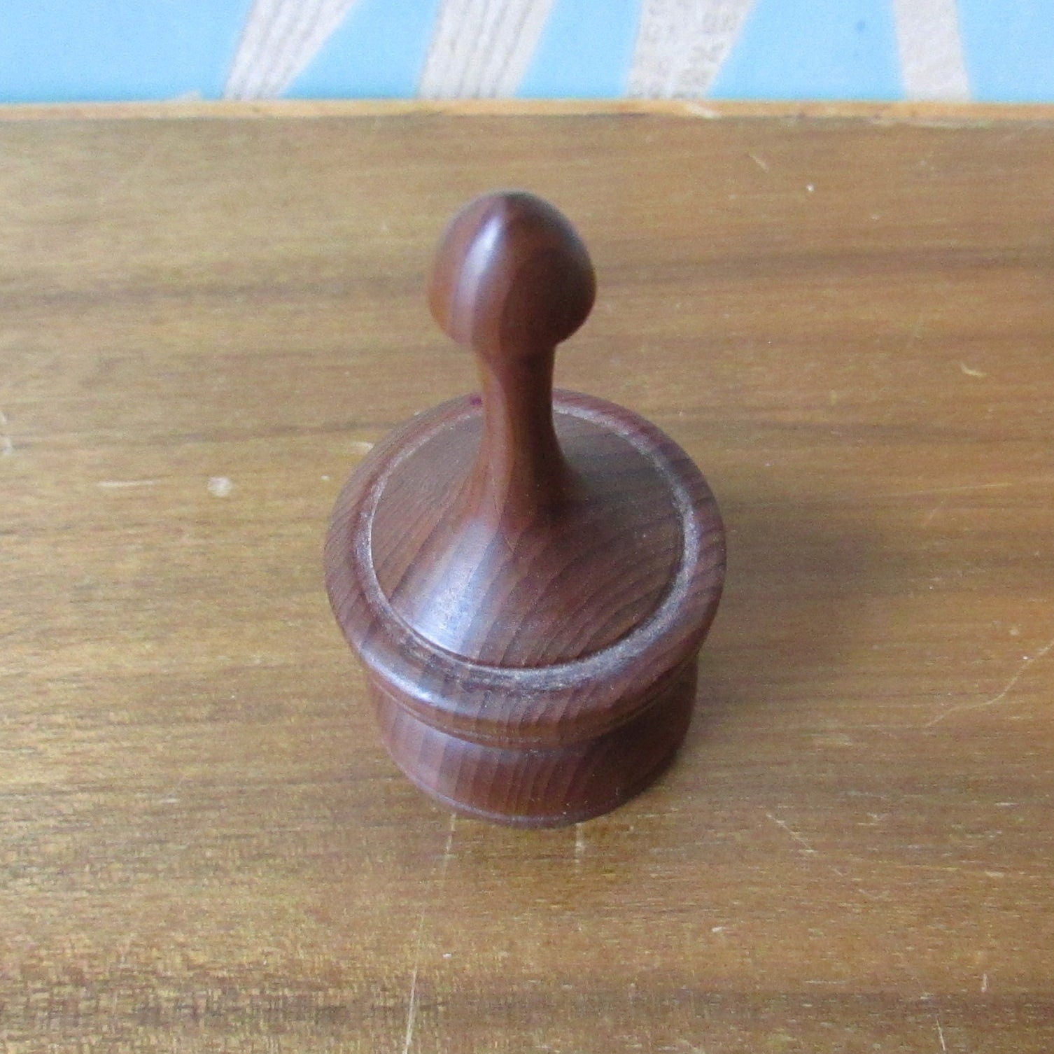 1990s B&T Designs wood turned ring holder