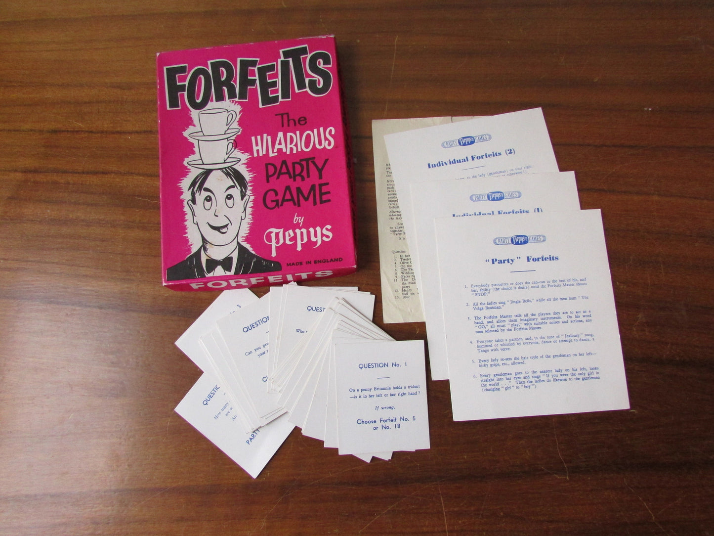 1960s Forfeits: The Hilarious Party Game, by Pepys
