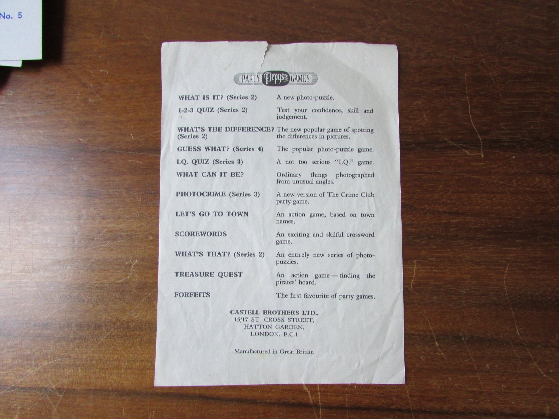 1960s Forfeits: The Hilarious Party Game, by Pepys
