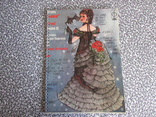 Home-made A4 wire bound sketchbook using 130gsm Cartridge Paper, Die Fledermaus/The Gypsy Baron