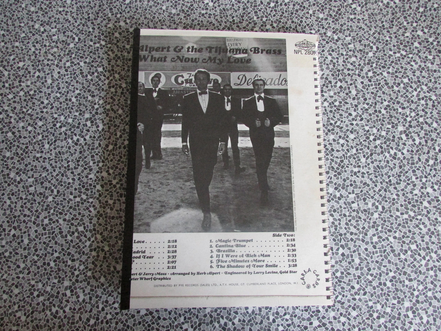 Home-made A4 wire bound sketchbook using 130gsm Cartridge Paper, Herb Alpert