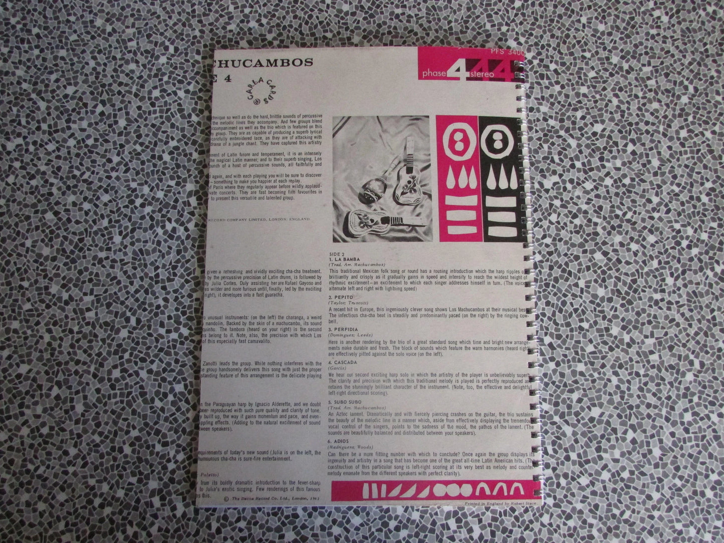 Home-made A4 wire bound sketchbook using 170gsm Acid Free Cartridge Paper, Los Machucambos