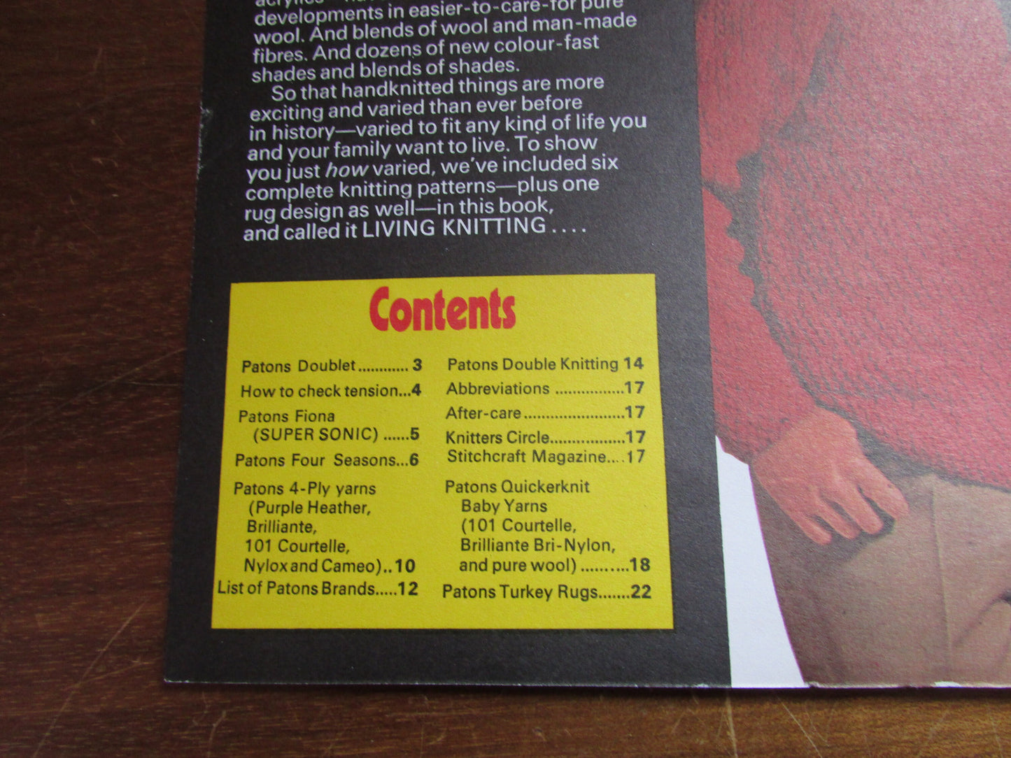 Vintage Patons Living Knitting pattern booklet