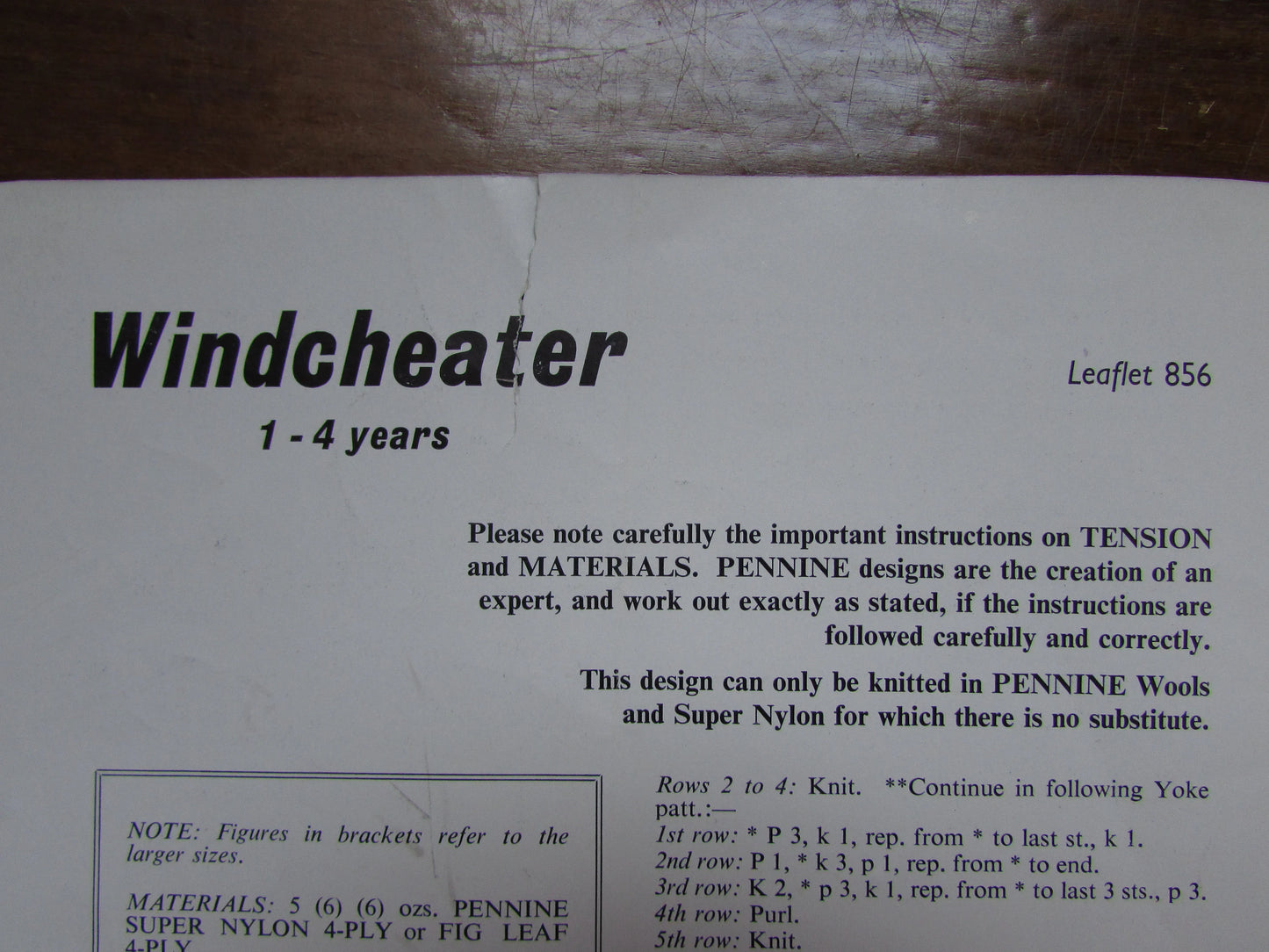 1950s Pennine 856 knitting pattern for girl's windcheater, & cross-over cardigans