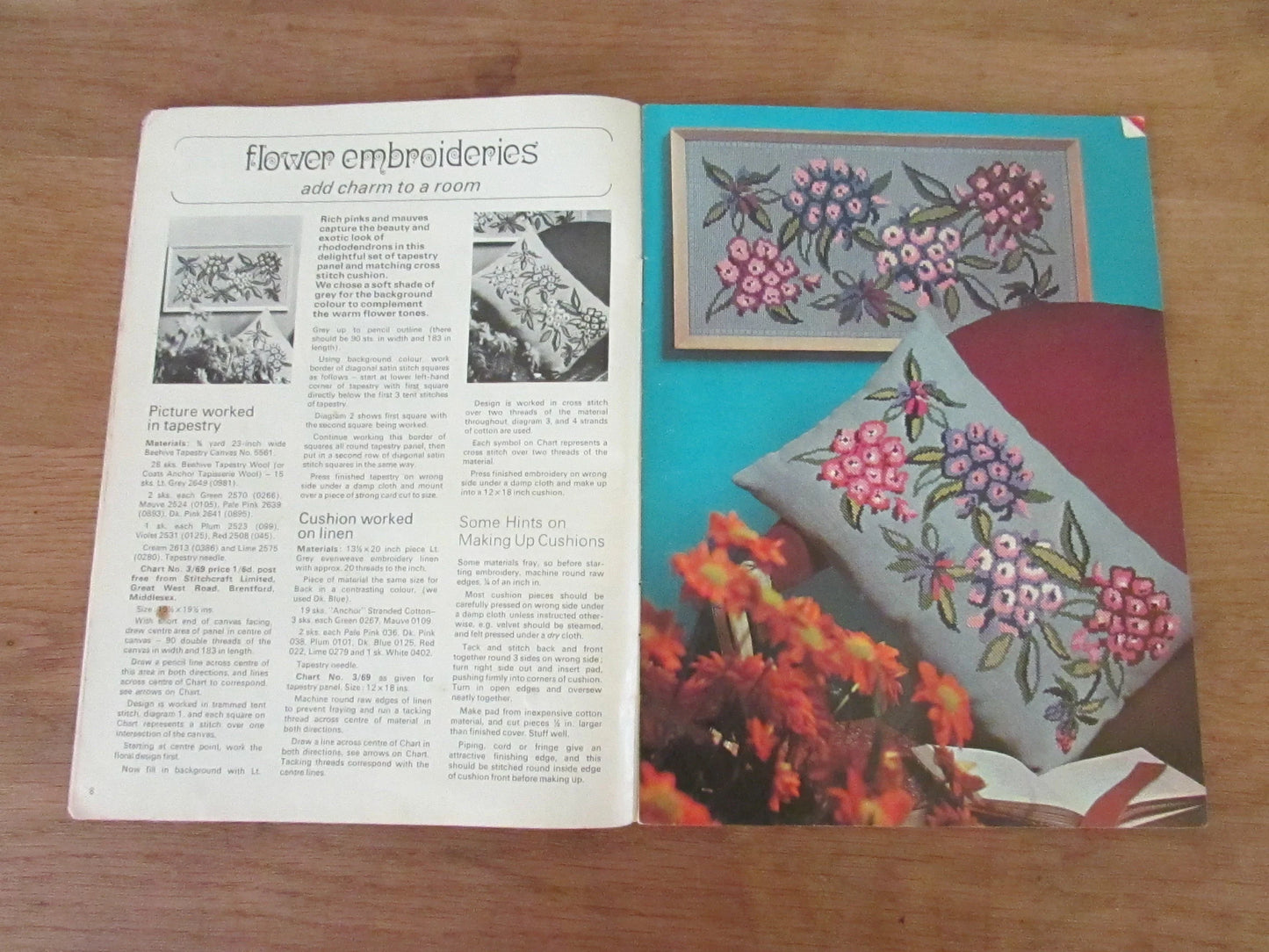 1969 Stitchcraft knitting booklet; Knitting in Holiday Mood