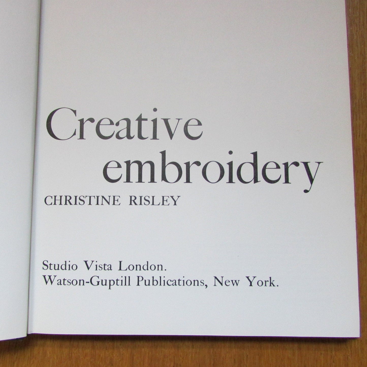 Creative Embroidery, by Christine Risley (Hardback, 1970)