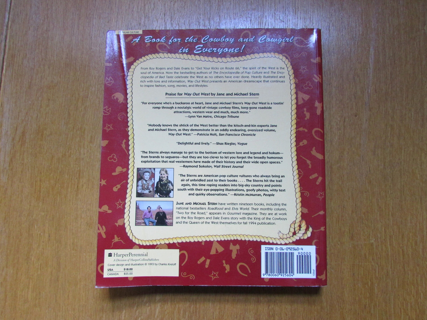 Way Out West, by Jane & Michael Stern (Softback, 1993)