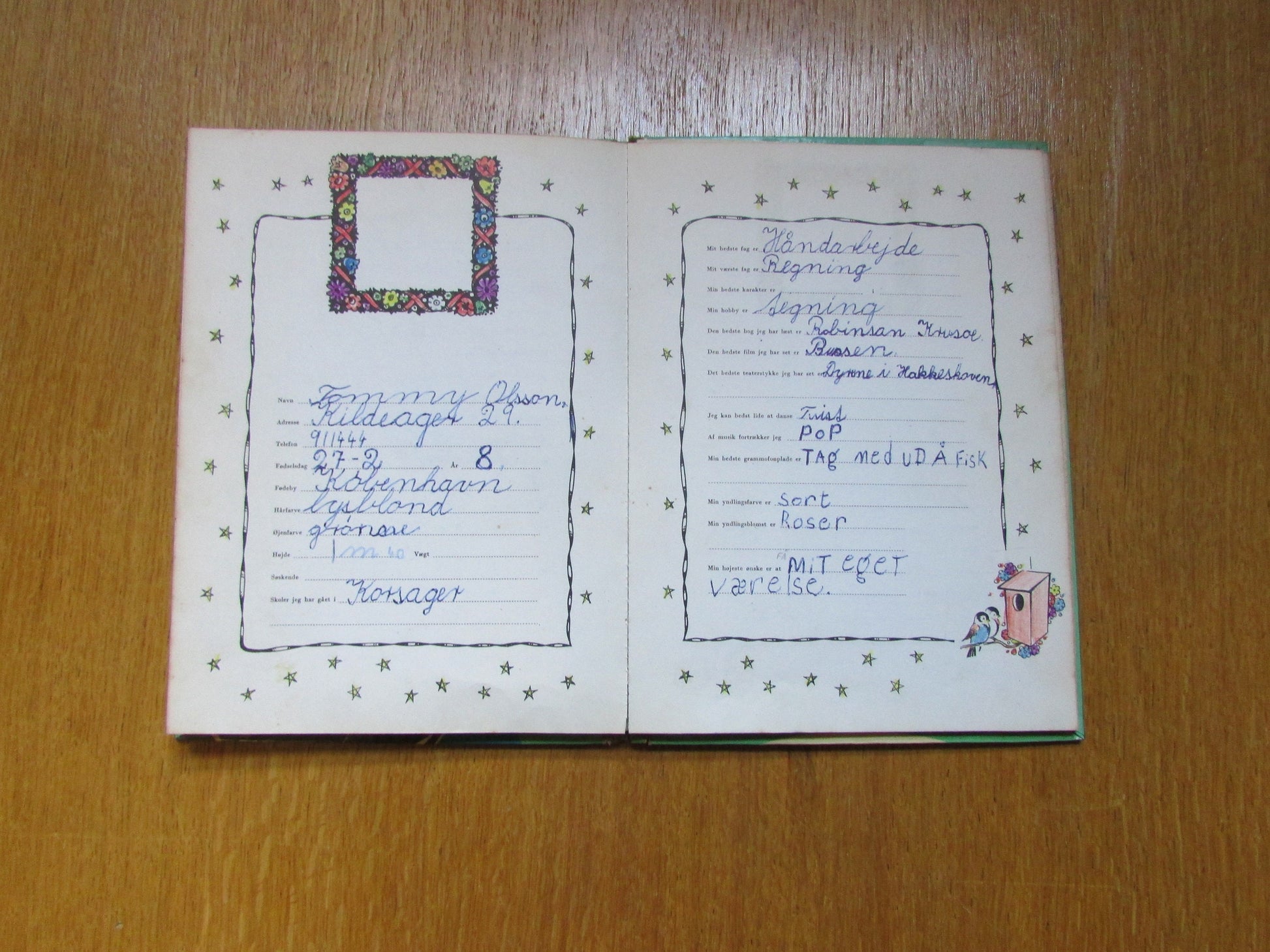 Rare 1960s Danish Mine Skolekammerater (My Schoolmates) friendship/address book