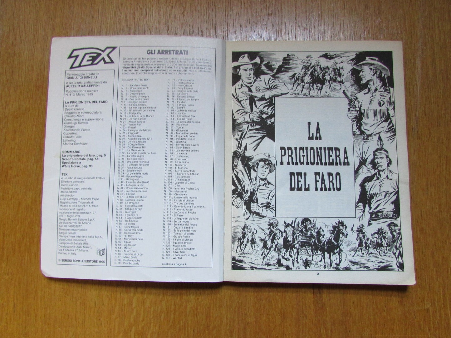 Tex La Prigioniera Del Faro (The Lighthouse Prisoner), by Gianluigi Bonelli (Softback, 1995)