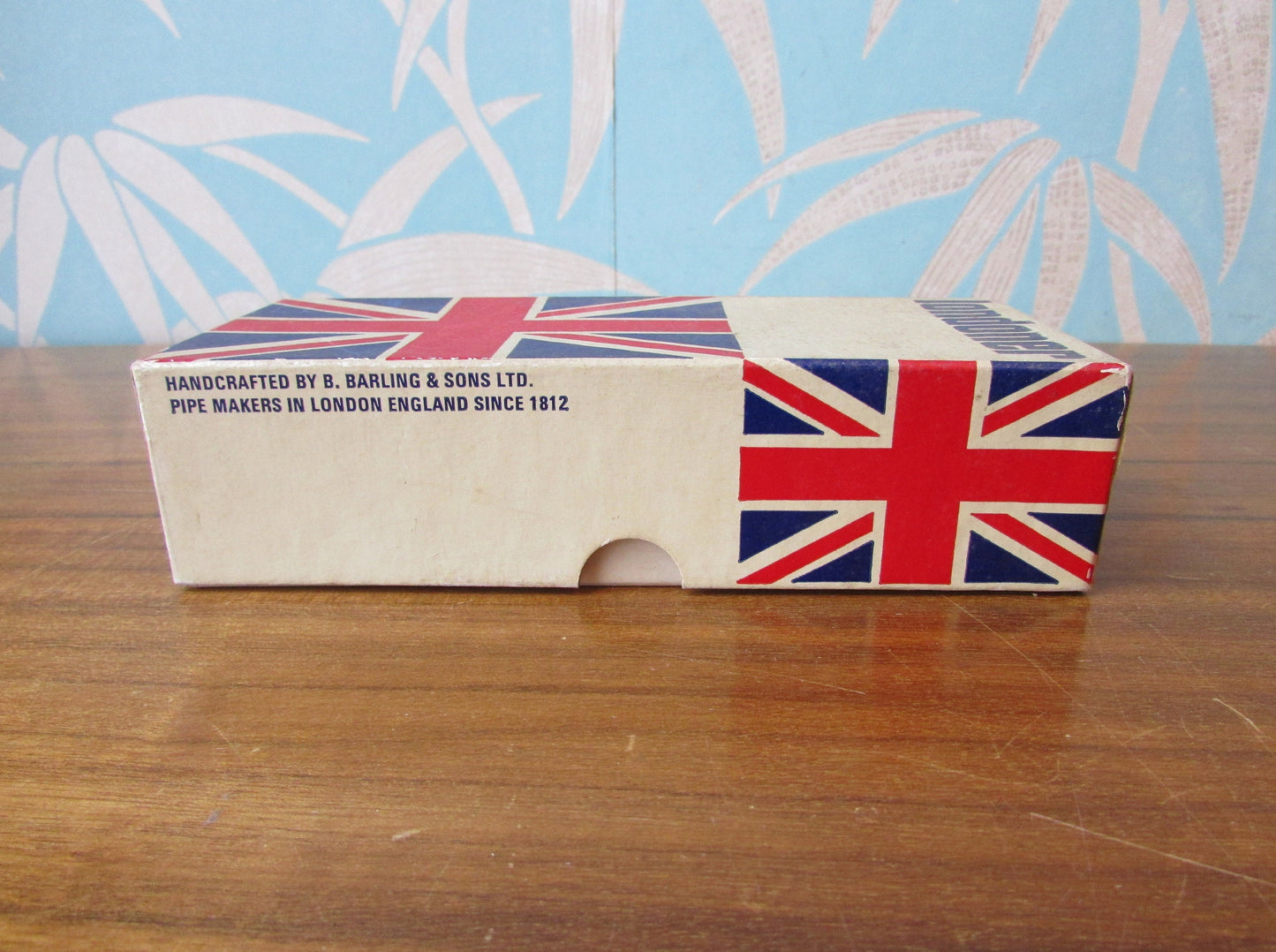 Vintage cardboard Londoner pipe box filled with assorted embroidery threads